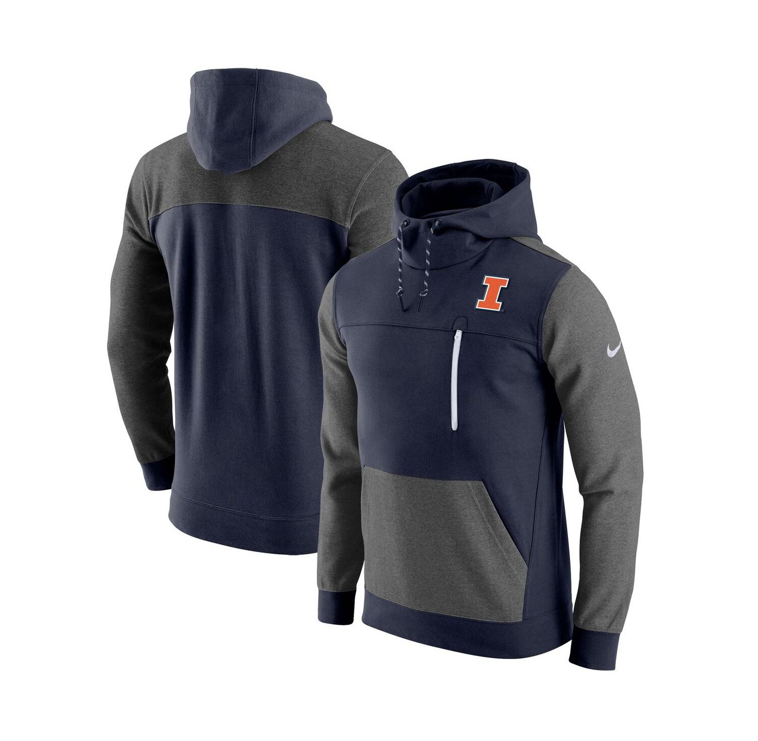 Men's Navy Illinois Fighting Illini Av-15 2.0 Pullover Hoodie