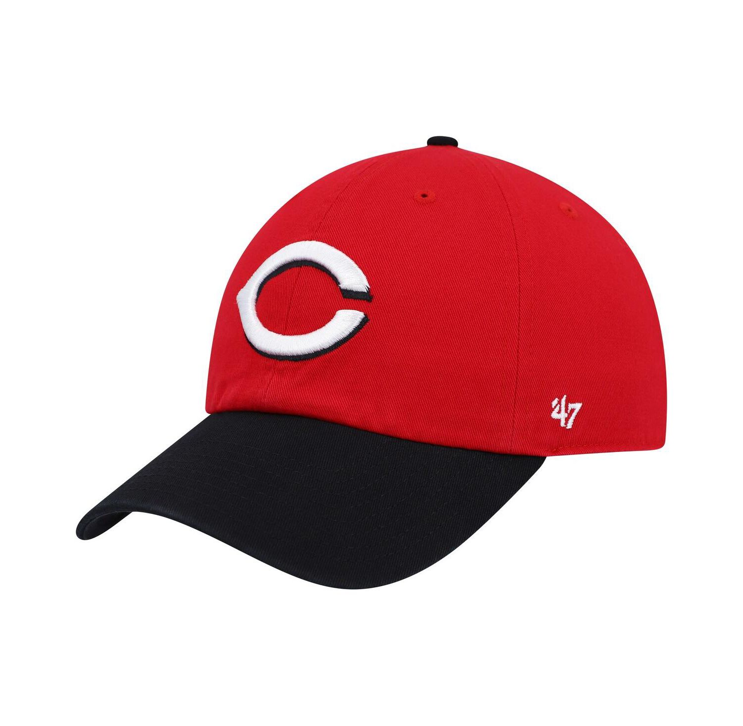 Men's Red, Black Cincinnati Reds Clean Up Adjustable Hat
