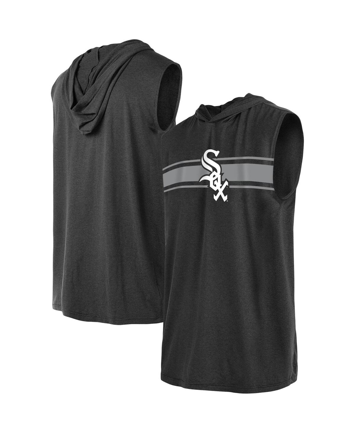 Men's New EraChicago White Sox Sleeveless Pullover Hoodie - Black