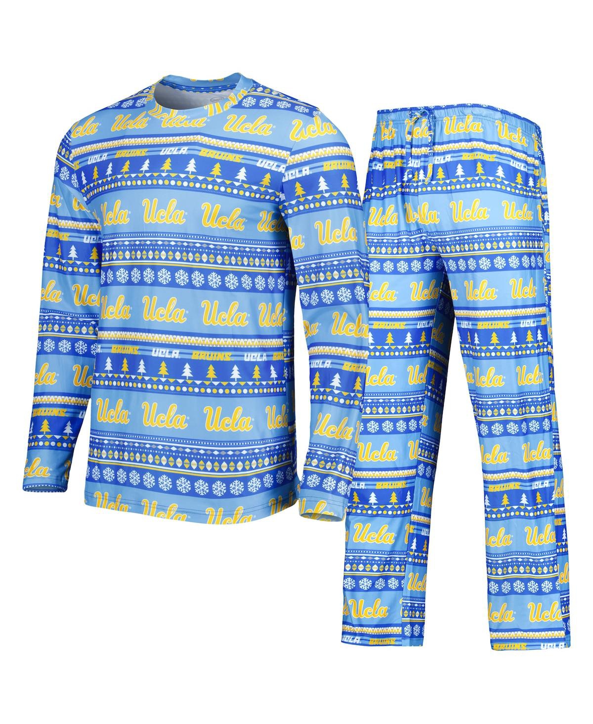 Concepts Sport Men's  Blue Ucla Bruins Swivel Long Sleeve T-shirt And Pants Sleep Set In Blue