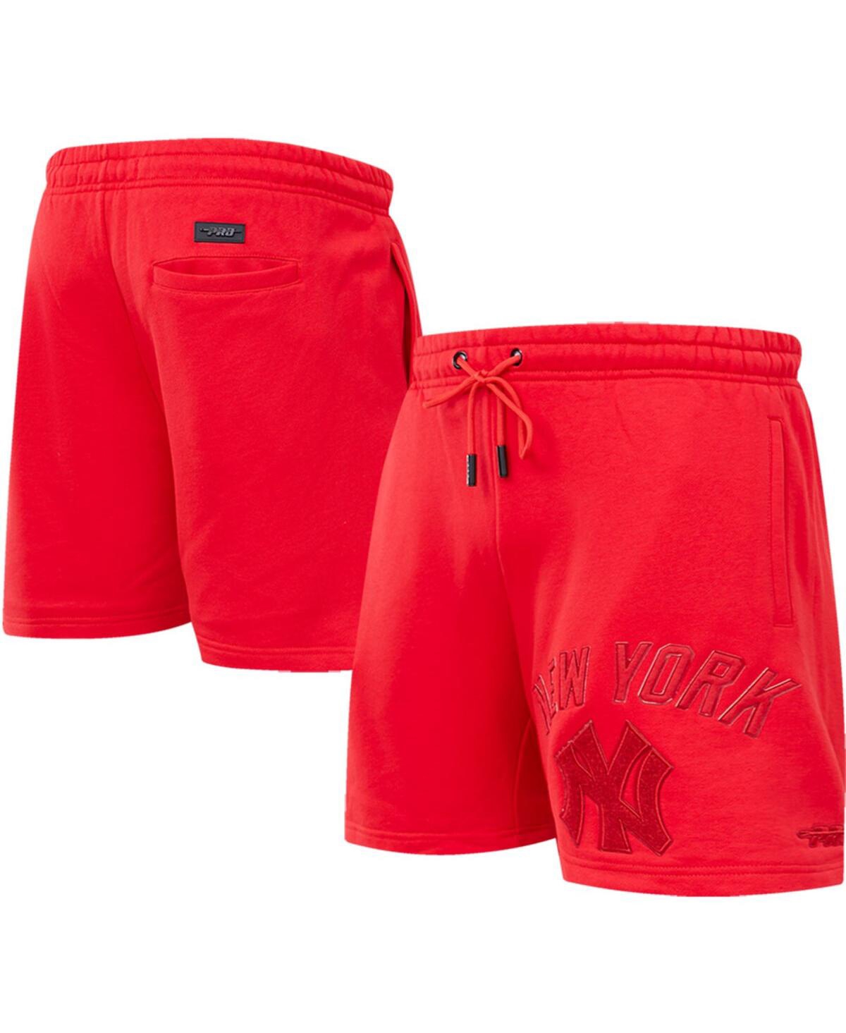 Pro Standard New York Yankees Triple Red Classic Shorts In Red