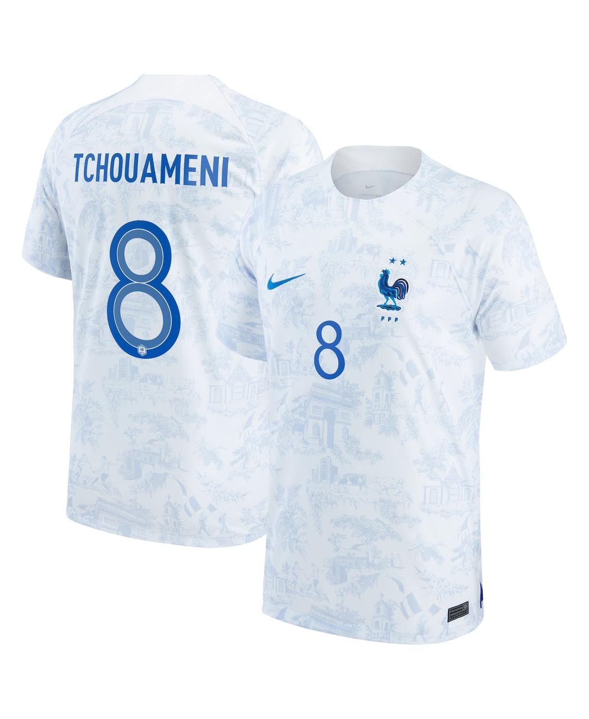 Men's Nike Aurelien TchouameniFrance National Team 2022/23 Replica Away Jersey - White