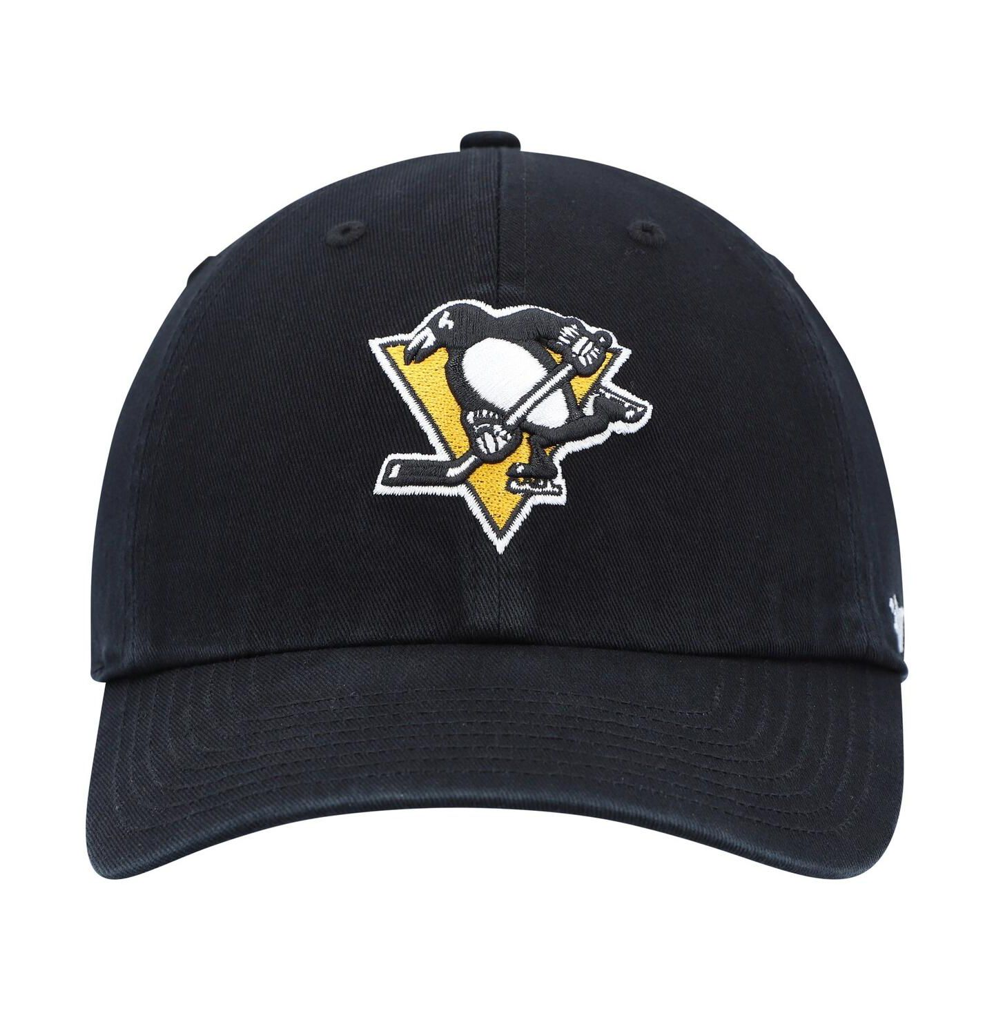 Мужская кепка '47 Brand Black Pittsburgh Penguins Team Clean Up Adjustable Hat — фото 3