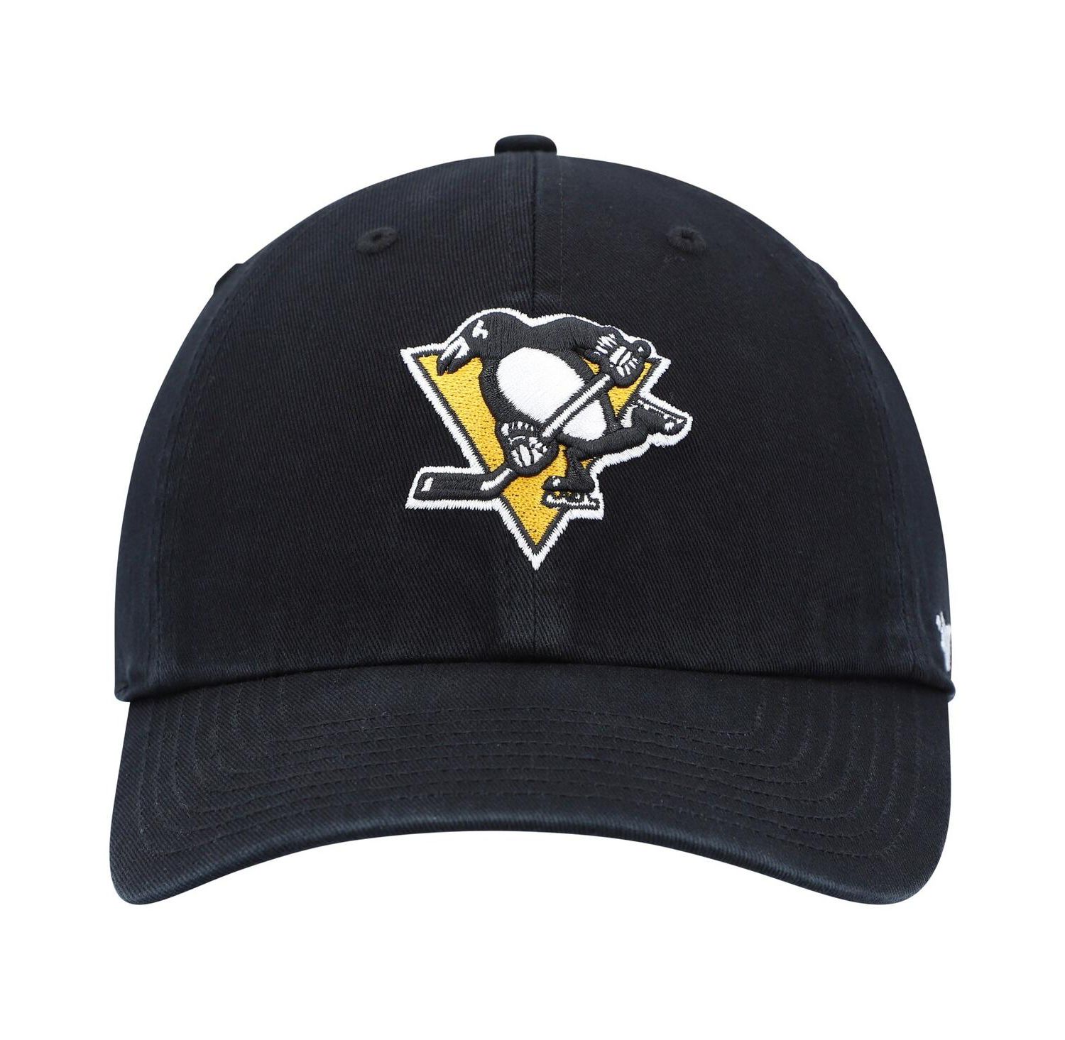 Men's Black Pittsburgh Penguins Team Clean Up Adjustable Hat