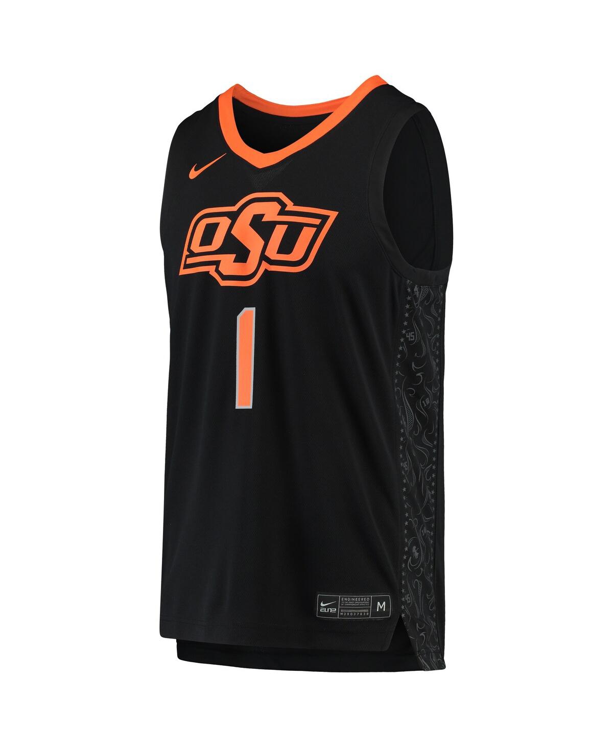 Men's Nike #1Oklahoma State Cowboys Team Replica Basketball Jersey - Black