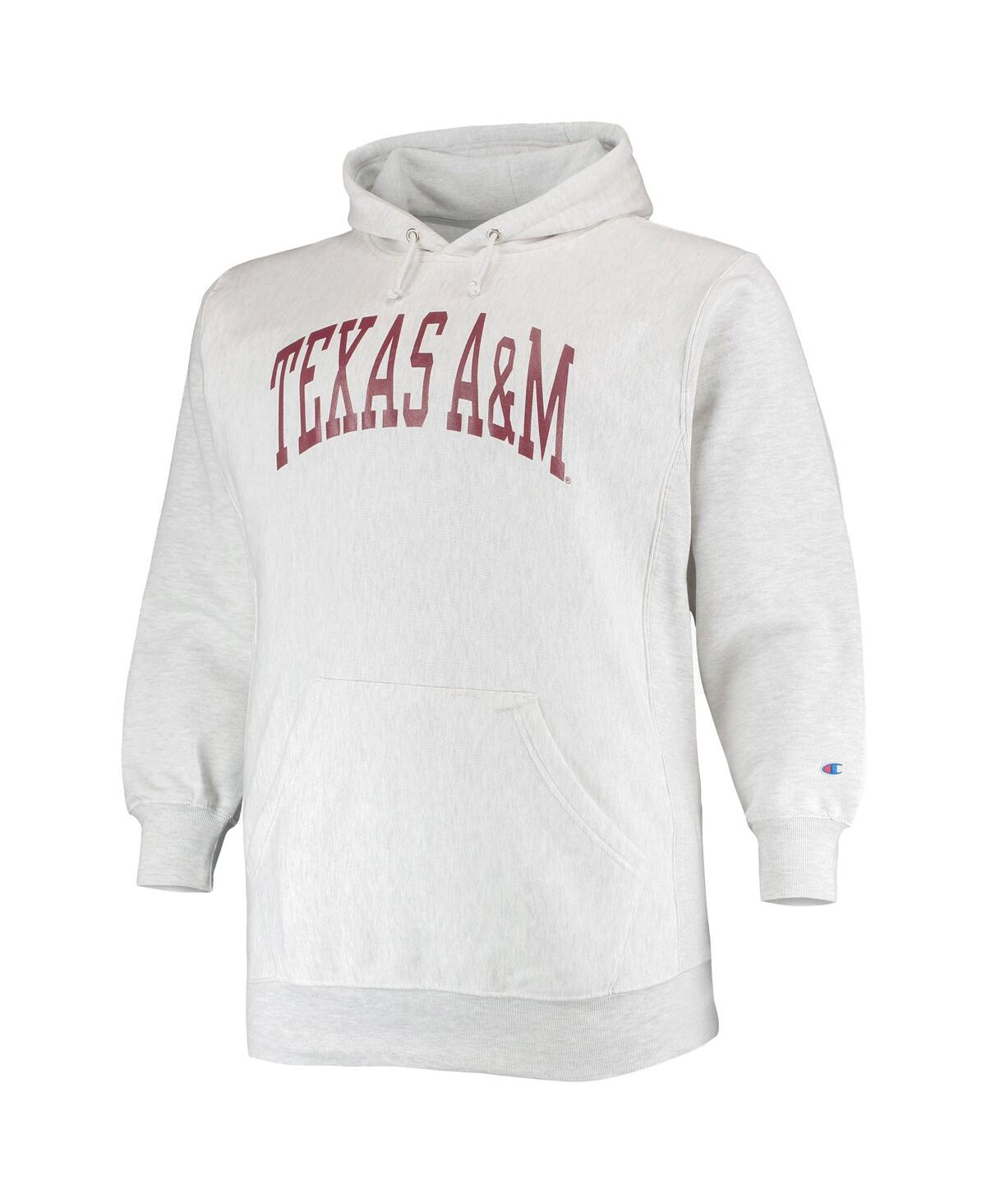 Shop Champion Men's  Heathered Gray Texas A&m Aggies Big And Tall Reverse Weave Fleece Pullover Hoodie Swe