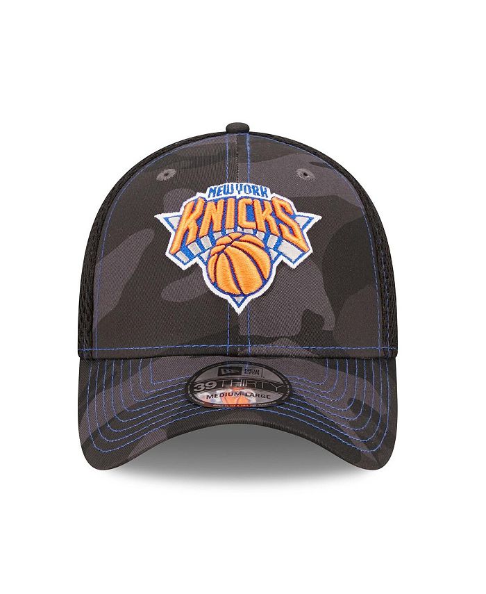 New Era Men's Charcoal, Black New York Knicks Camo 39Thirty Flex Hat & Reviews Sports Fan Shop