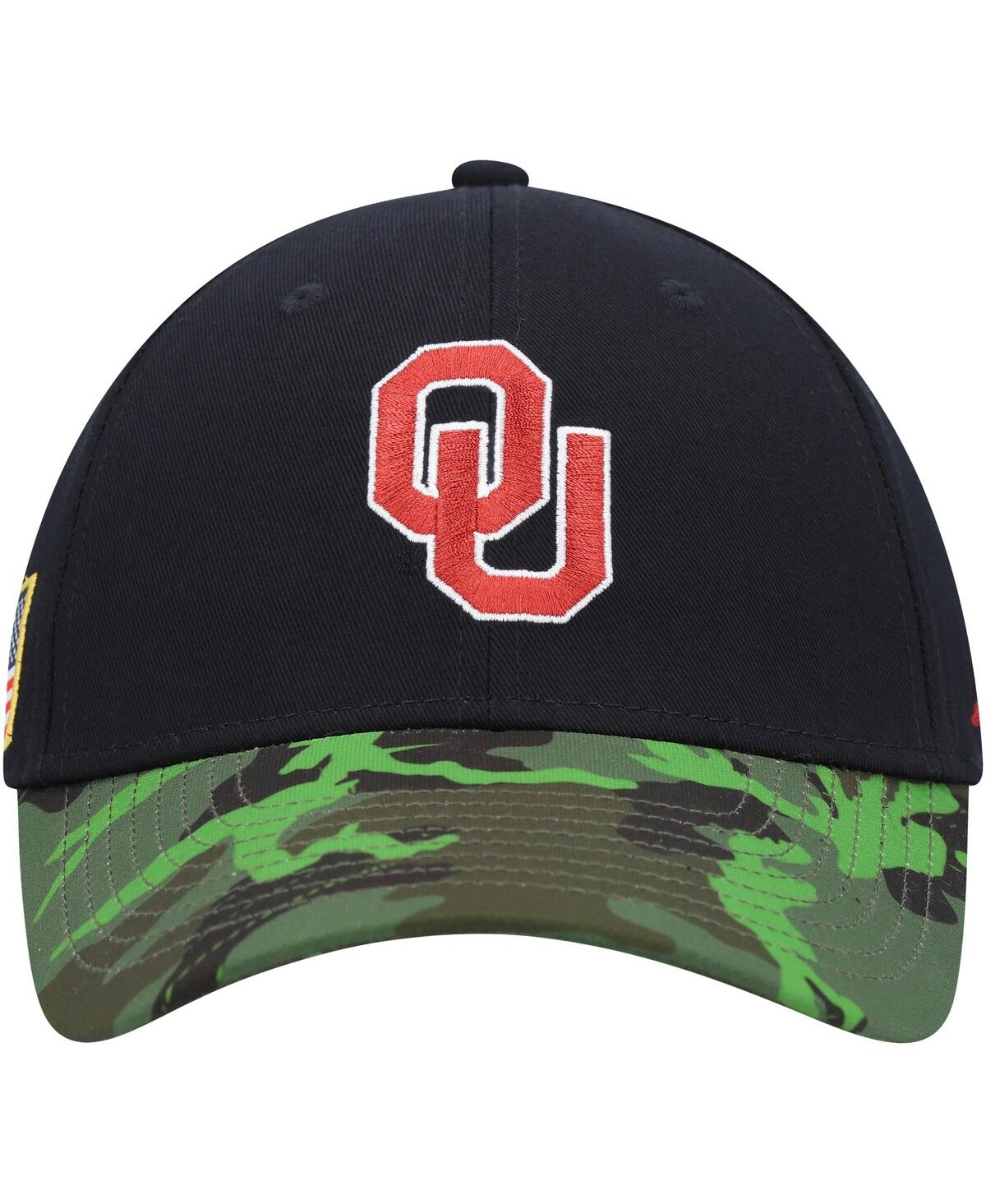 Shop Jordan Men's  Black, Camo Oklahoma Sooners Veterans Day 2tone Legacy91 Adjustable Hat In Black,camo