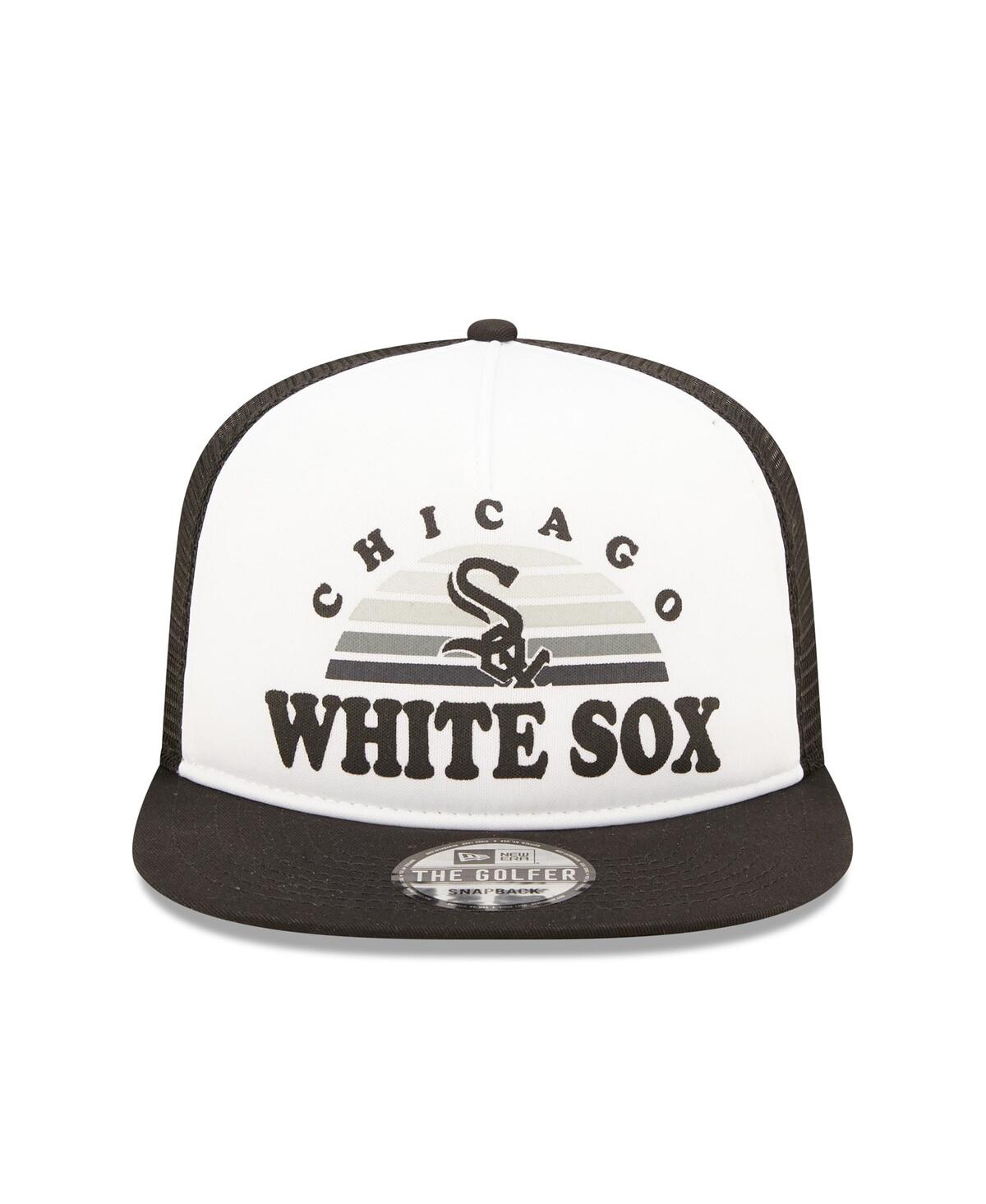 Men's New Era Black Chicago White Sox Gradient Golfer 9FIFTY Snapback Hat - Black