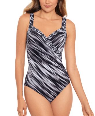 Miraclesuit - Women's Printed Warp Speed Sanibel Underwire One-Piece Swimsuit