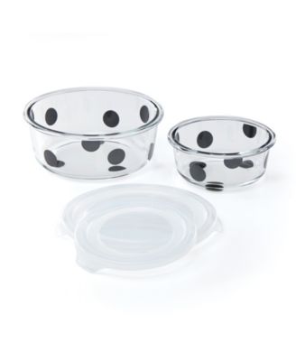 Deco Dot Round Food Storage Set, 2 Piece