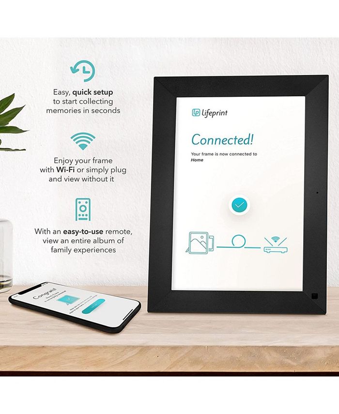 Lifeprint 10" Smart WiFi Digital Picture Frame with Free Cloud Storage
