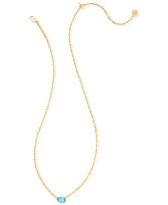 Single Stone 16" Adjustable Pendant Necklace