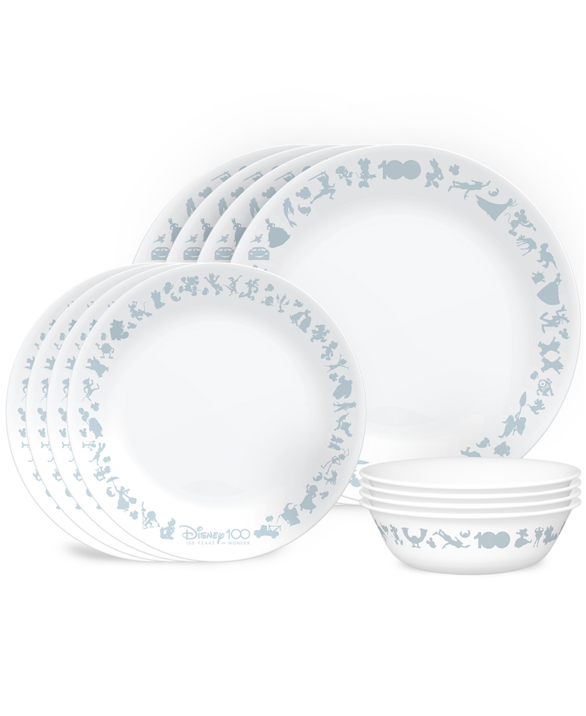 Disney Commemorative Series 12 pc Dinnerware Set, Service for 4 - White