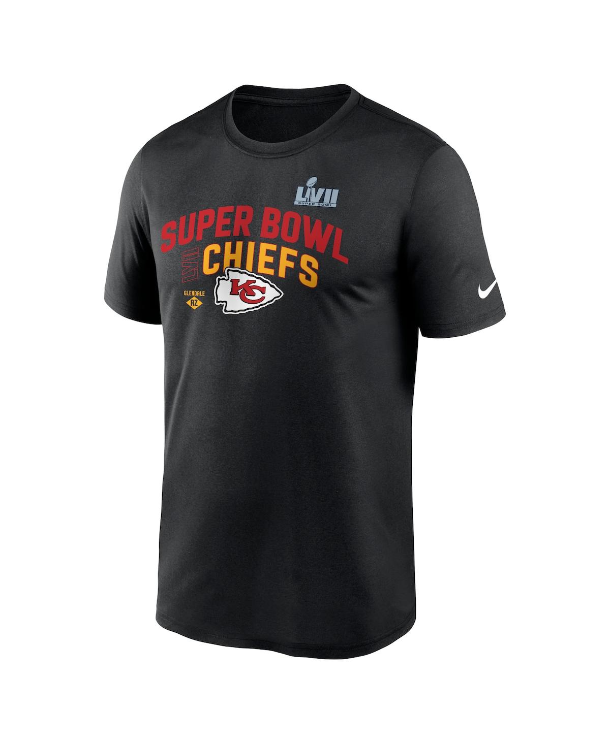 Men's NikeKansas City Chiefs Super Bowl Lvii Team Logo Lockup T-shirt - Black