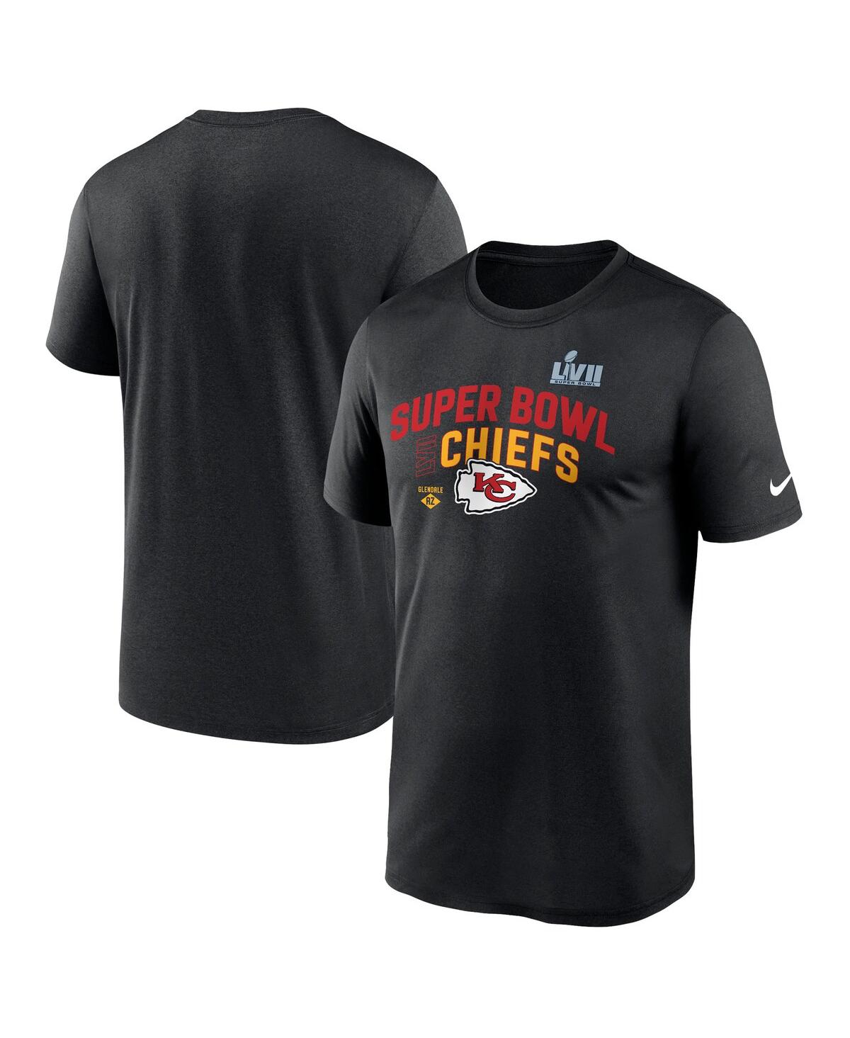 Men's NikeKansas City Chiefs Super Bowl Lvii Team Logo Lockup T-shirt - Black
