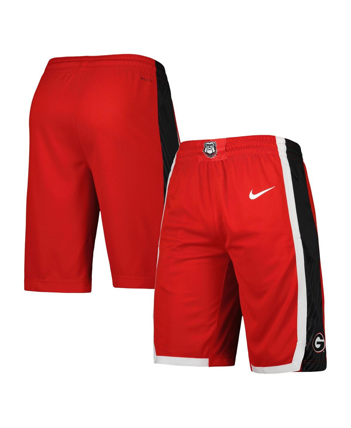 Shop Nike Men's  Red Georgia Bulldogs Replica Team Basketball Shorts