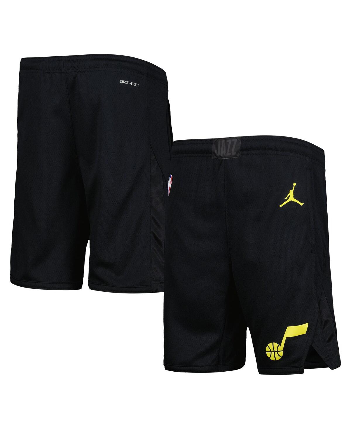 Jordan Big Boys  Brand Black Utah Jazz Statement Edition Swingman Performance Shorts In Black