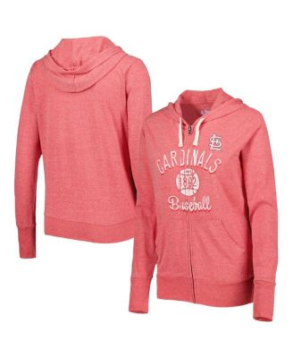 Women's Red St. Louis Cardinals Training Camp Tri-Blend Full-Zip Hoodie
