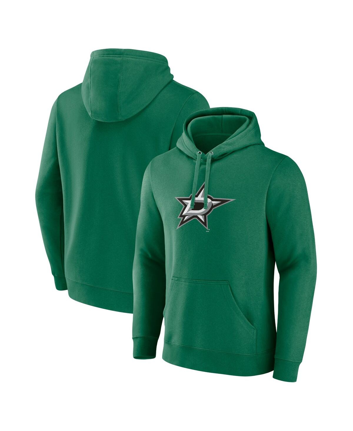 Fanatics Men's Kelly Green Dallas Stars Primary Team Logo Fleece Pullover Hoodie