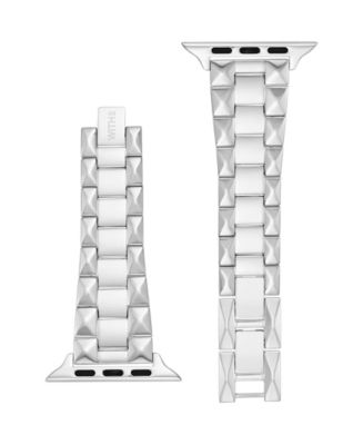 WITHit Silver-Tone Stainless Steel Pyramid Bracelet designed for Apple ...