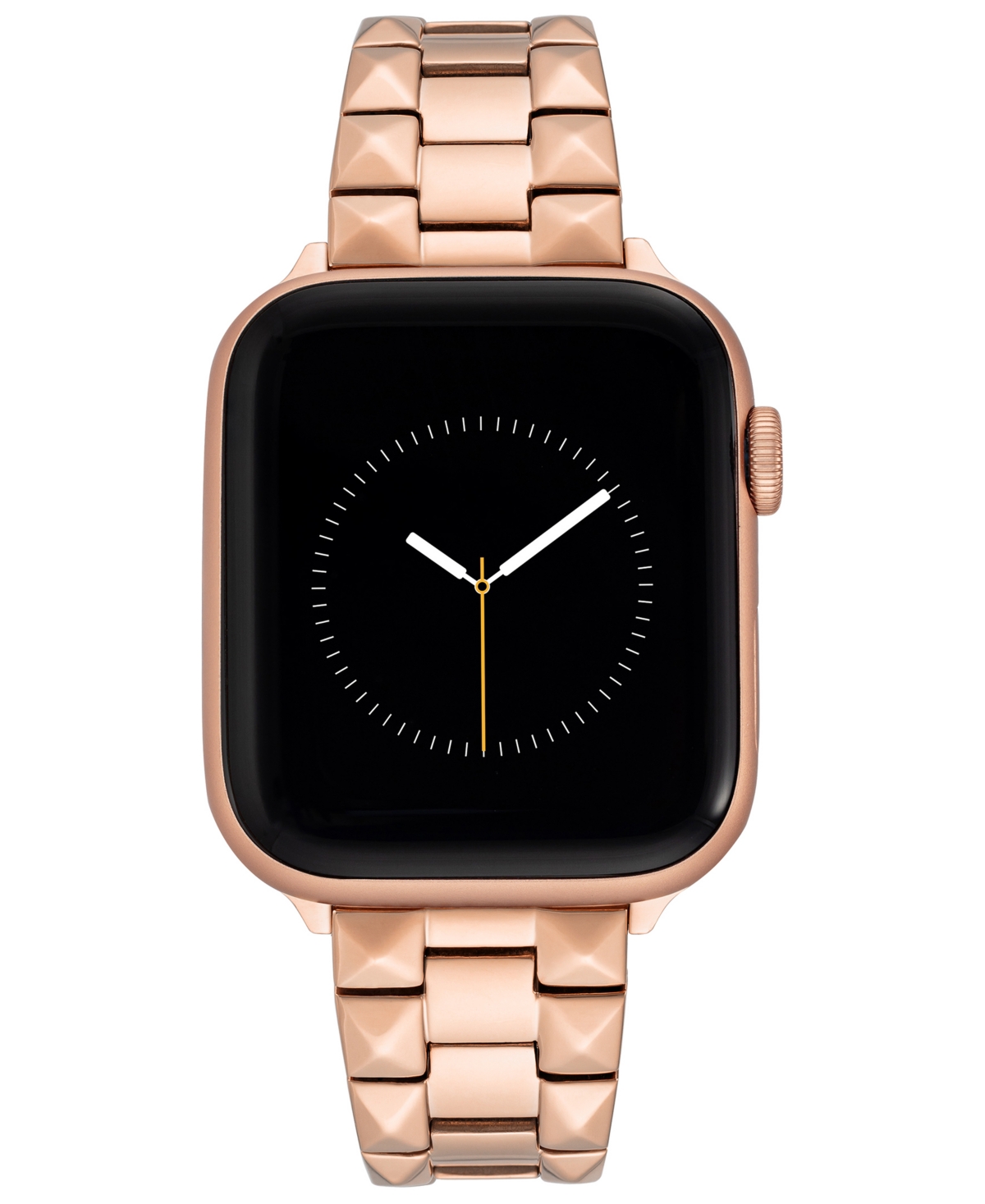 Shop Withit Rose Gold-tone Stainless Steel Pyramid Link Bracelet Compatible With 38/40/41mm Apple Watch