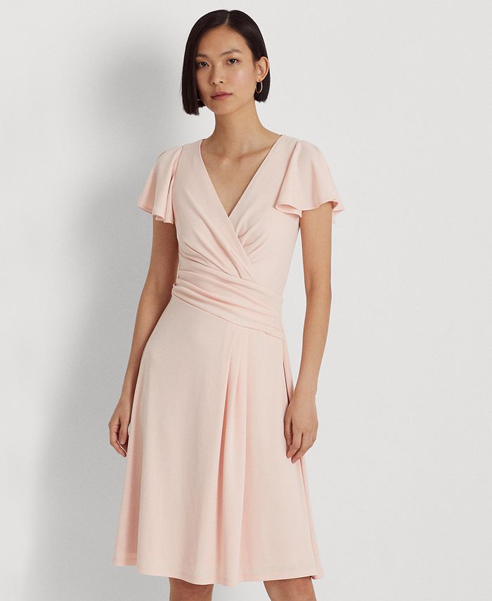 Lauren Ralph Lauren Women's Stretch Jersey Surplice Dress - Macy's