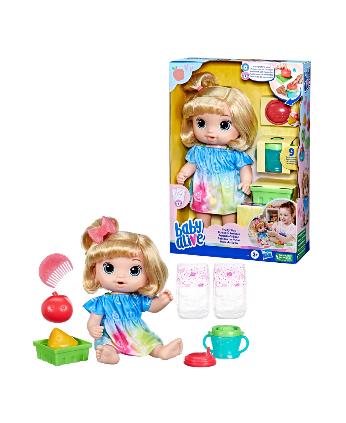 Shop Baby Alive Fruity Sips Doll, Apple, Blonde Hair In No Color
