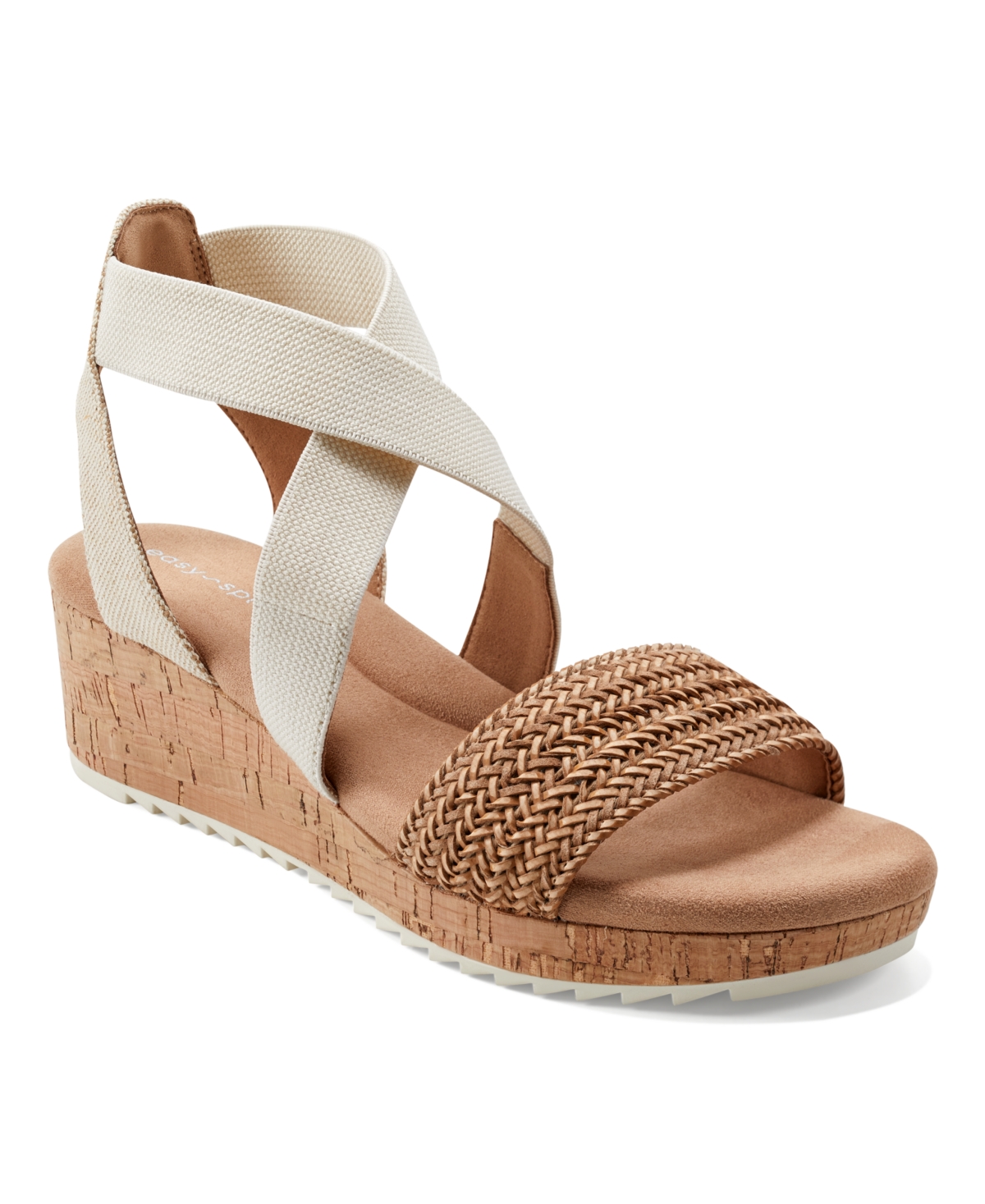 Women's Lorena Casual Strappy Wedge Sandals - Light Natural Multi - Textile, Manmade