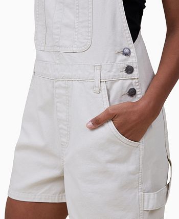 COTTON ON Women's Utility Canvas Overall Shorts - Macy's