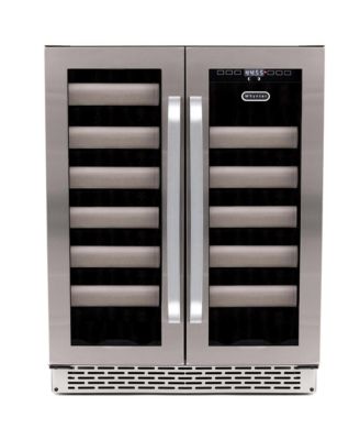 40 Bottle Stainless Steel Door Dual Zone Built-in Wine Refrigerator