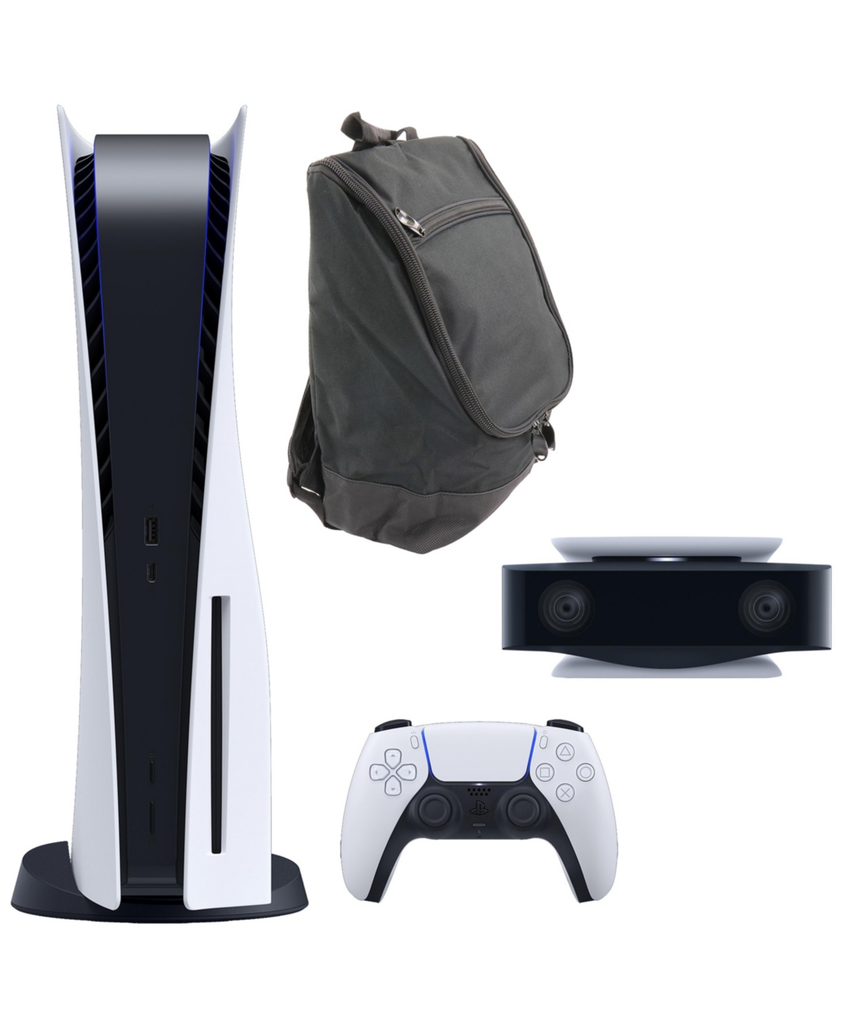 Playstation 5 Core Console W/ Hd Camera And Carry Bag In Open White