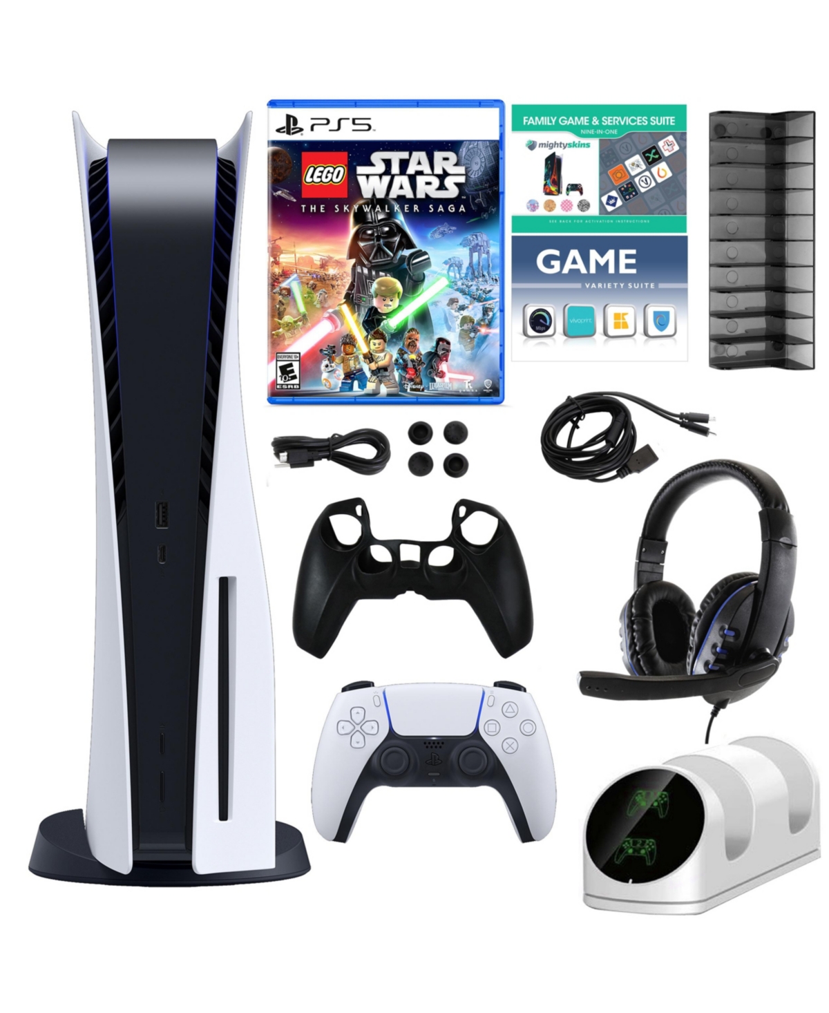 PlayStation 5 Console with Lego Star Wars Skywalker Game, Accessories and 2 Vouchers