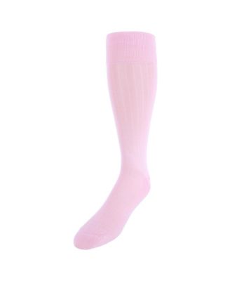 Men's Jasper Mercerized Cotton Ribbed Mid-Calf Solid Color Socks
