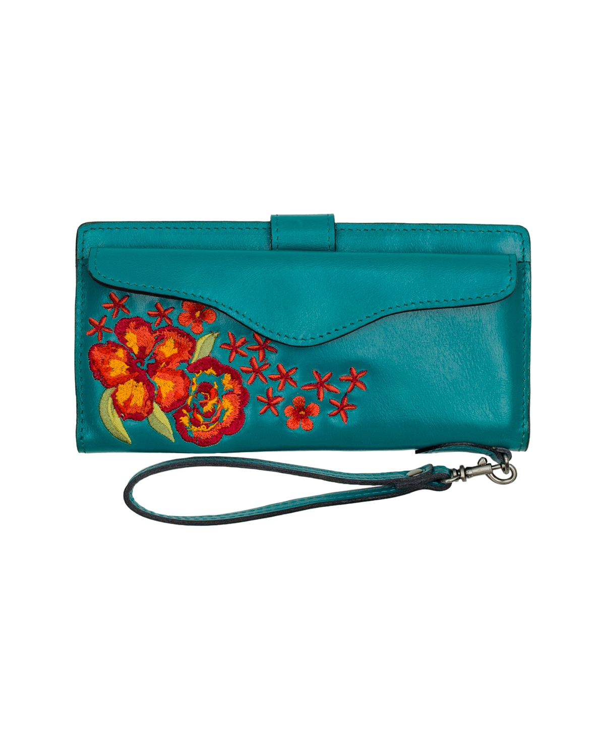 Patricia Nash Valentia Ii Colorblocked Leather Wallet In Teal | ModeSens