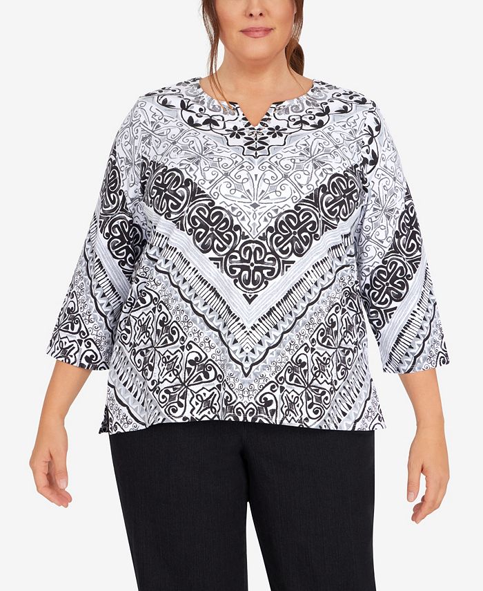Alfred dunner plus best sale size tops