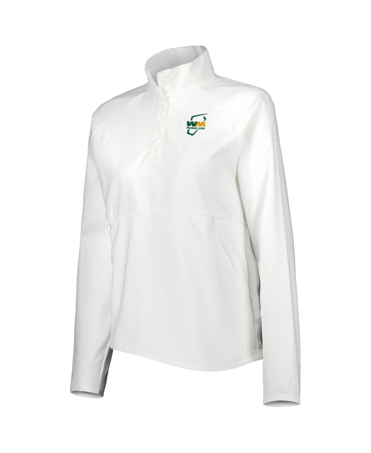 Shop Adidas Originals Women's Adidas White Wm Phoenix Open Quarter-snap Raglan Jacket