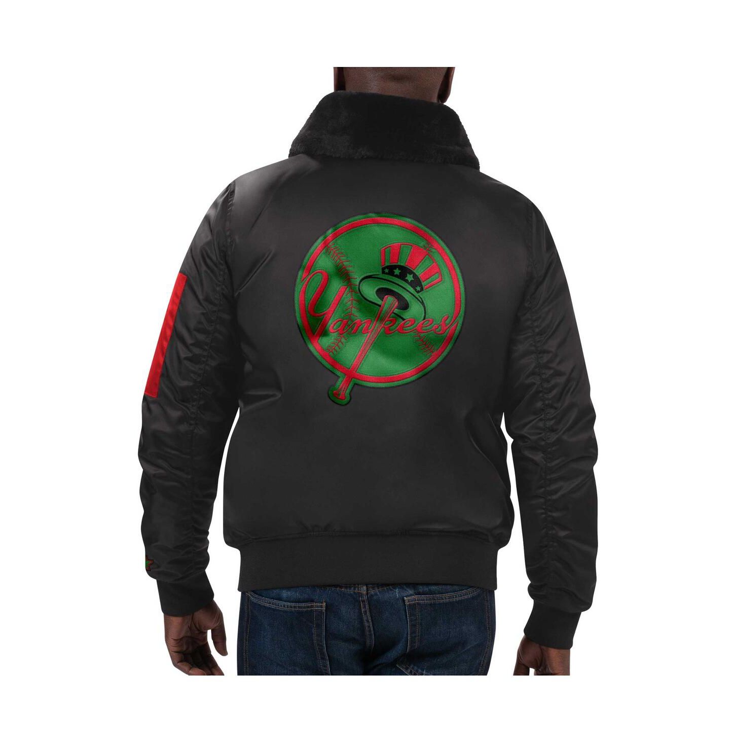 Мужская куртка Starter x Ty Mopkins Black New York Yankees Black History Month Satin Full-Zip — фото 3