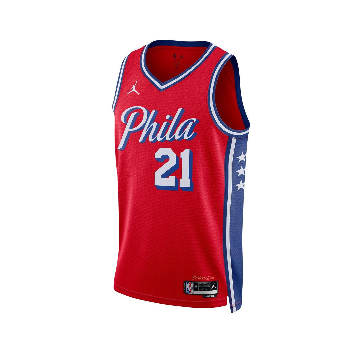 Men's Joel Embiid Red Philadelphia 76ers 2022/23 Statement Edition Swingman Jersey
