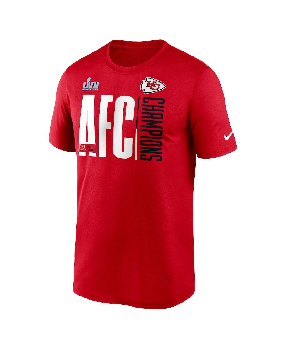 Shop Nike Men's  Red Kansas City Chiefs 2022 Afc Champions Iconic T-shirt
