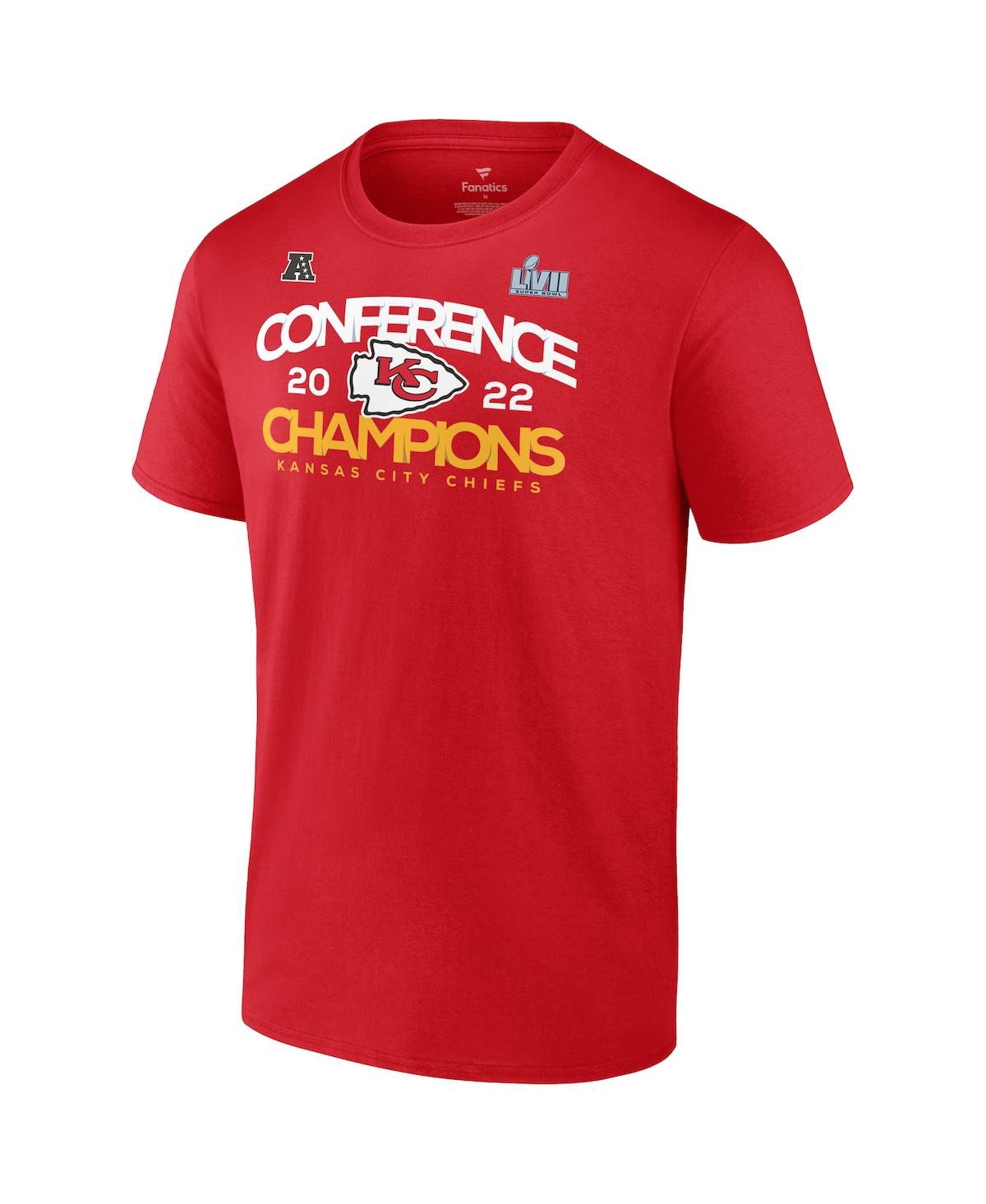 Men's FanaticsKansas City Chiefs 2022 Afc Champions Shadow Cast T-shirt - Red