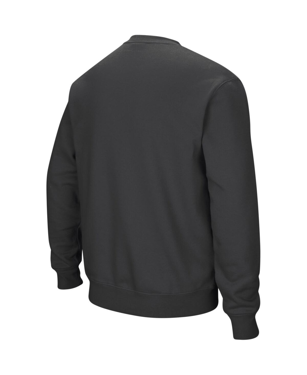 Colosseum Men's Rutgers Scarlet Knights Arch And Logo Crew Neck Sweatshirt In Black