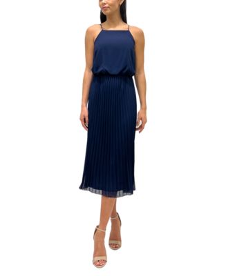 Sam Edelman Women's Pleated-Skirt Bloused-Bodice Dress - Macy's