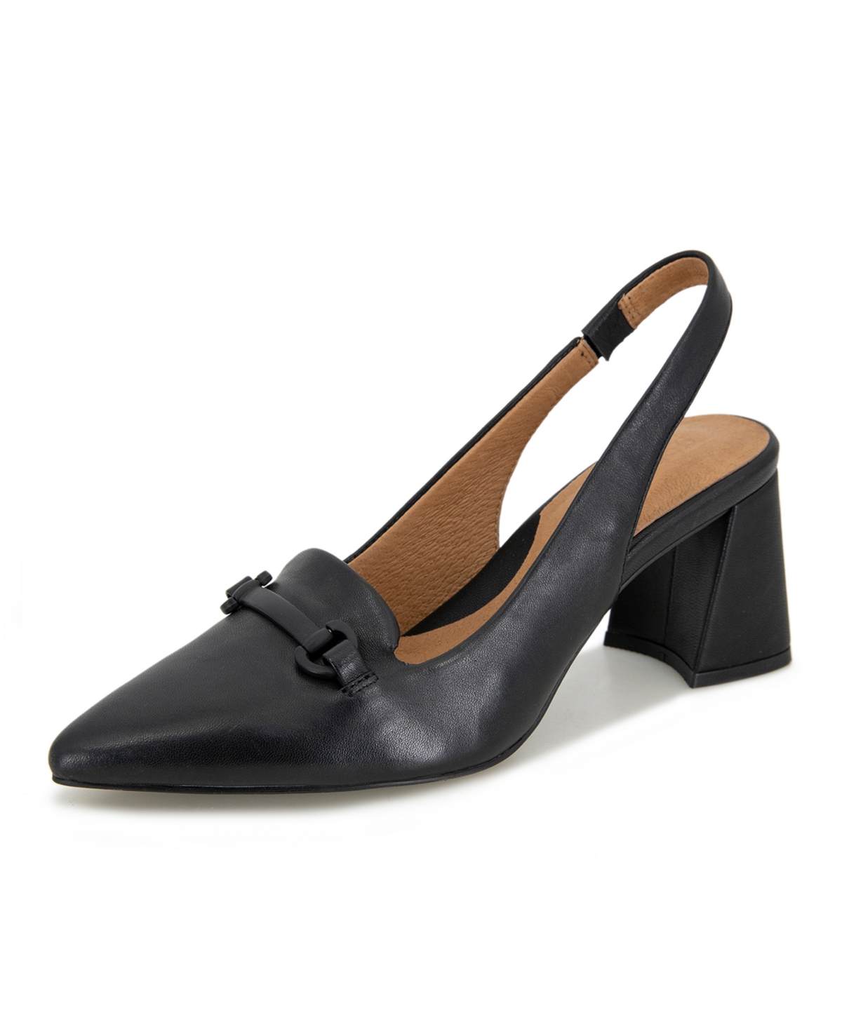 Gentle Souls Women's Dionne Pointed-toe Block-heel Slingback Pumps In Black