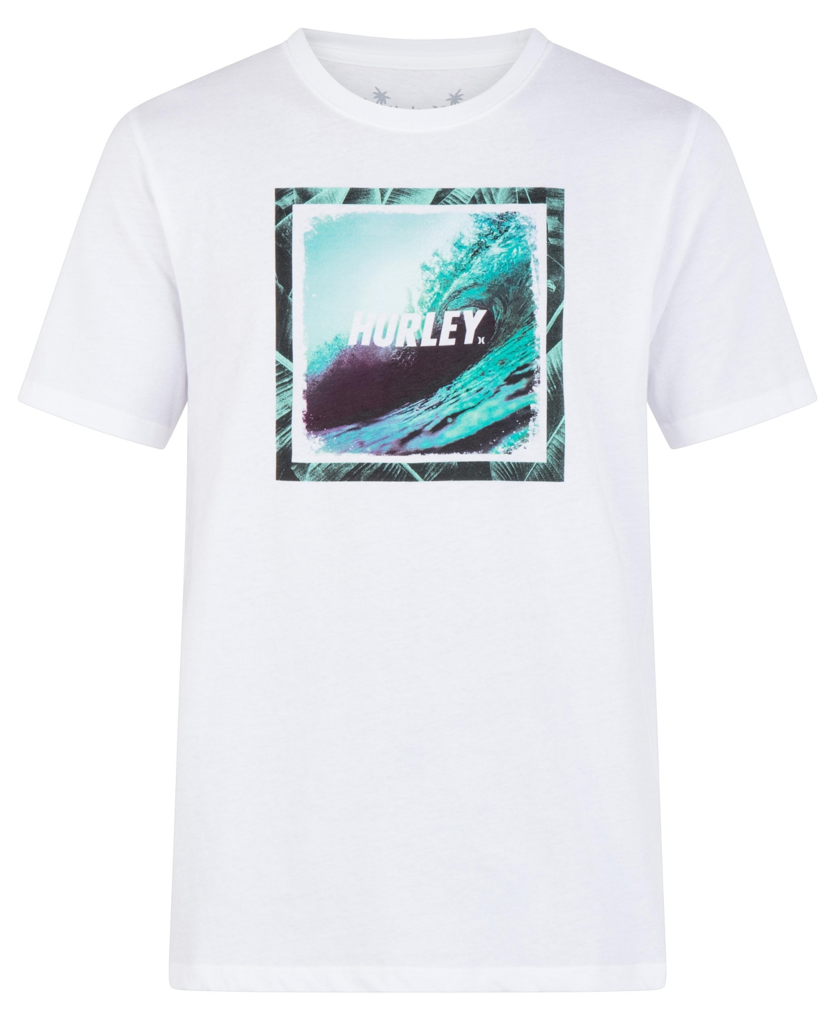 Hurley Men's Everyday Wave Hello Short Sleeves T-shirt In White