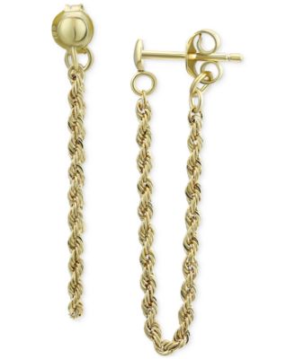 Macy's - Rope Chain Drop Earrings in 10k Gold