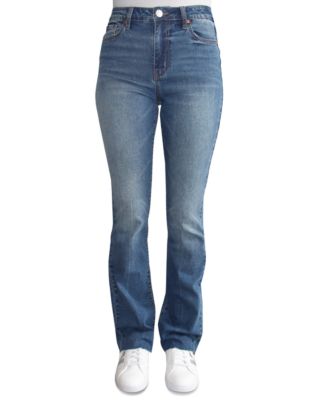 Almost Famous - Juniors' High-Rise Bootcut Raw-Hem Jeans
