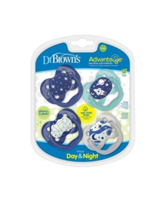 Advantage Symmetrical Pacifier, Blue, 4 Pack, 0-6m