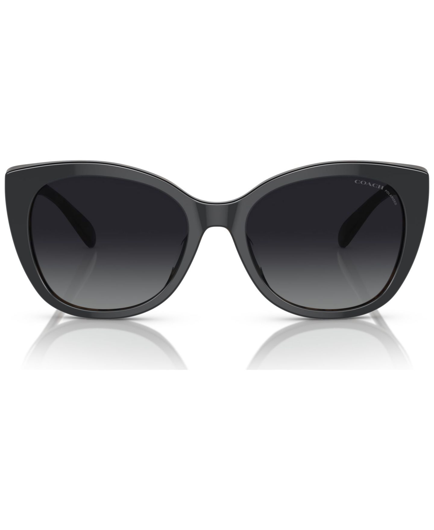 Женские солнцезащитные очки COACH Polarized Sunglasses, HC8365U, цвет: Чёрный / Черепаховый — фото 2