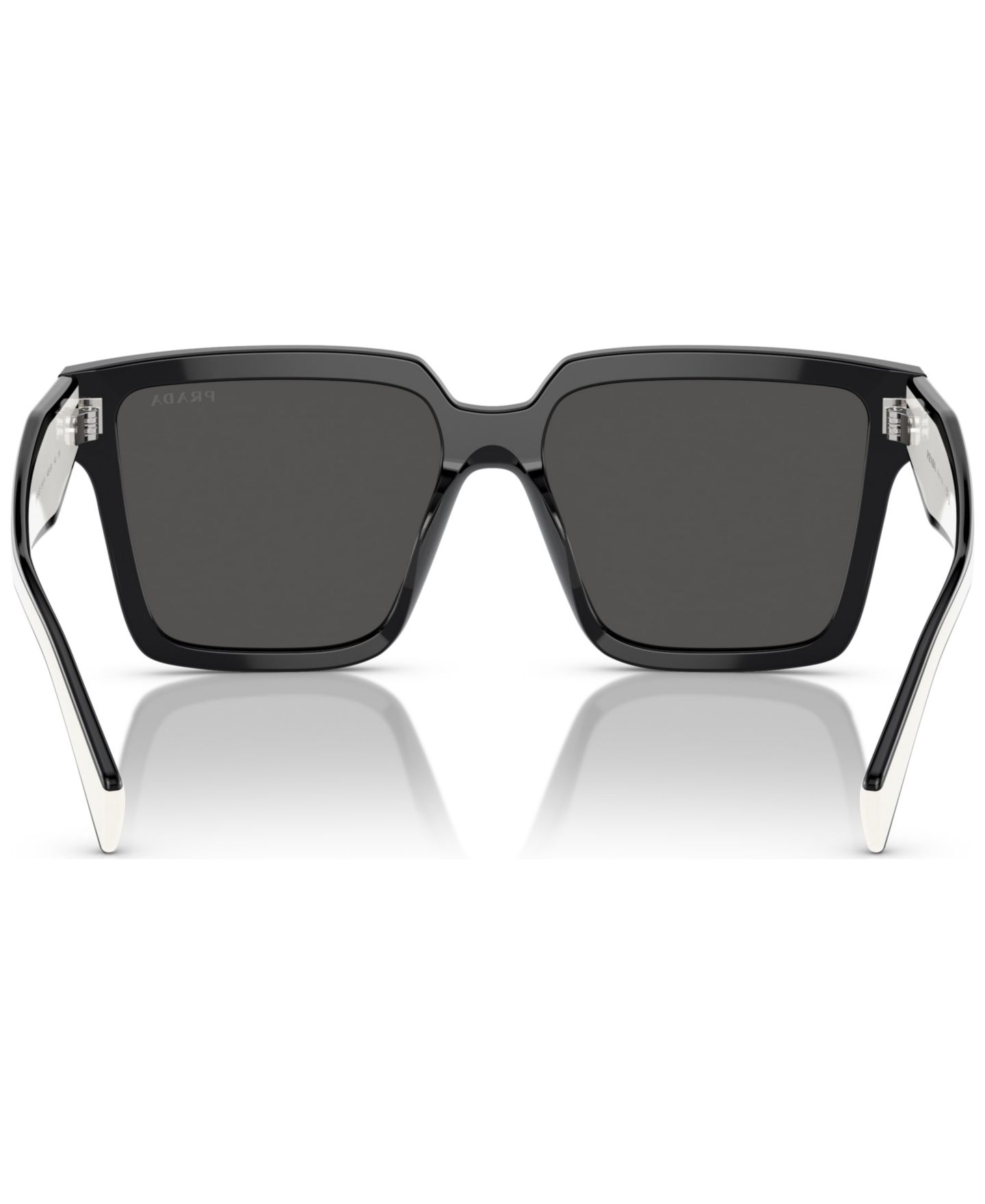 Женские солнцезащитные очки PRADA Oversized Low Bridge Sunglasses, PR 24ZSF, цвет: Чёрный — фото 2